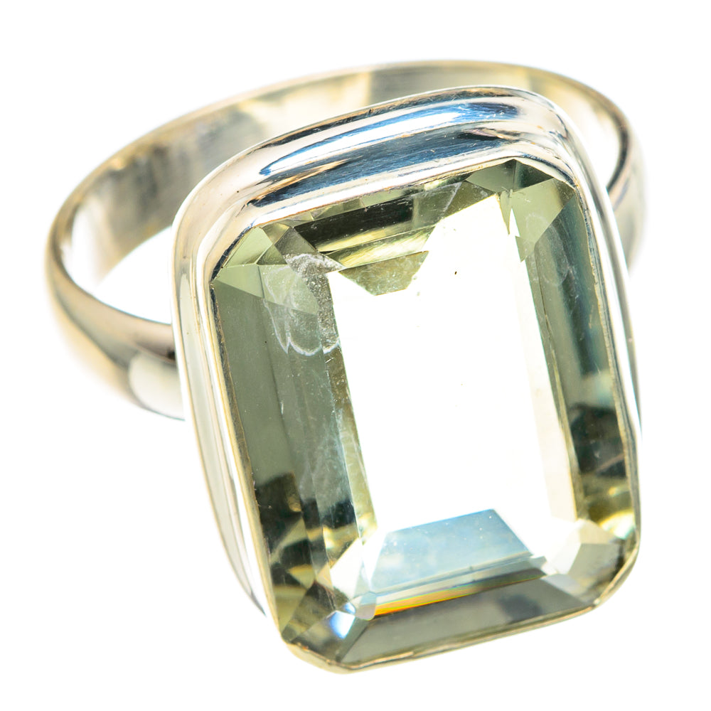 Green Amethyst Rings handcrafted by Anasilvercos - RING89576
