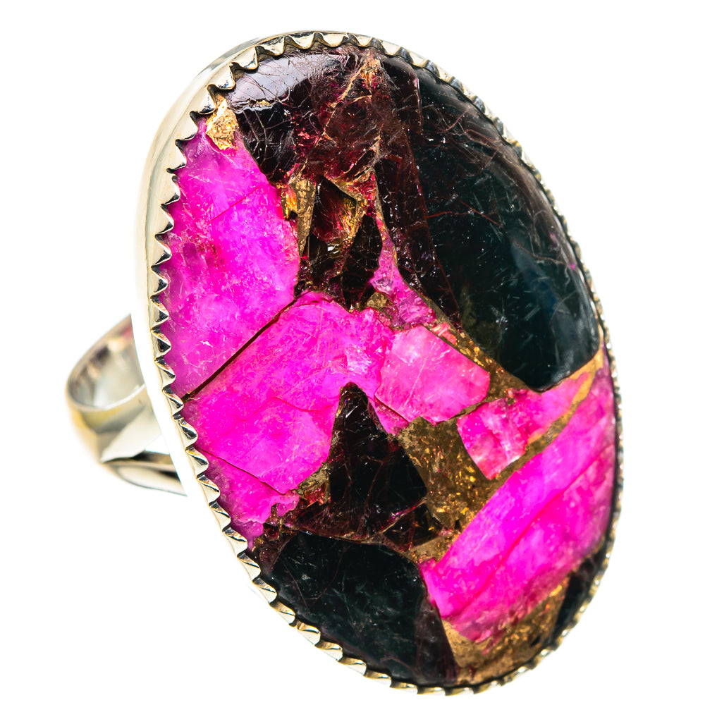 Purple Copper Composite Turquoise Rings handcrafted by Anasilvercos - RING89587