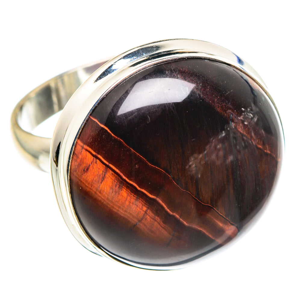 Red Tiger Eye Rings handcrafted by Anasilvercos - RING89615