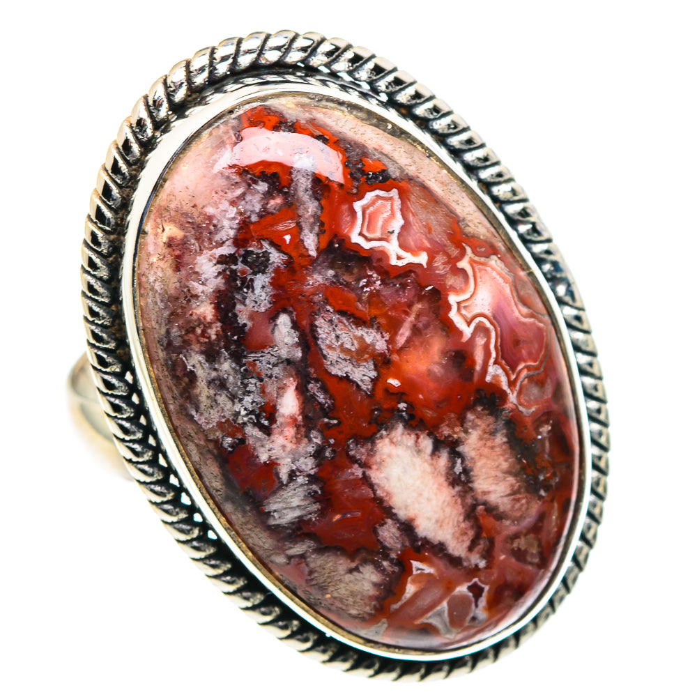 Crazy Lace Agate Rings handcrafted by Anasilvercos - RING89655