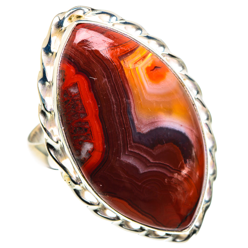 Crazy Lace Agate Rings handcrafted by Anasilvercos - RING89656