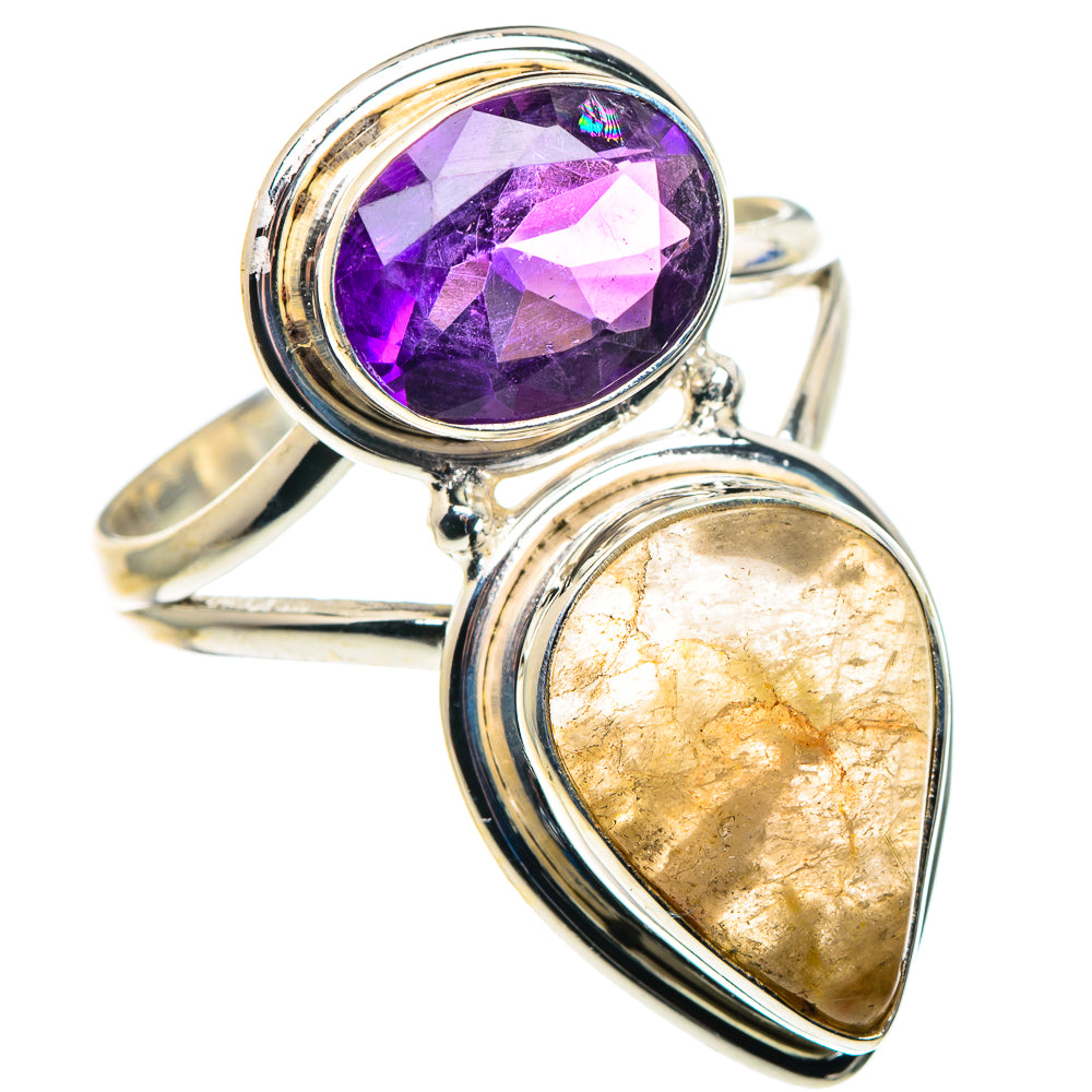 Rainbow Moonstone Rings handcrafted by Anasilvercos - RING89669 - Photo 2