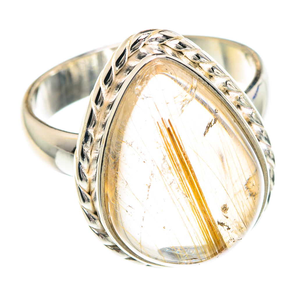 Rutilated Quartz Rings handcrafted by Anasilvercos - RING89698
