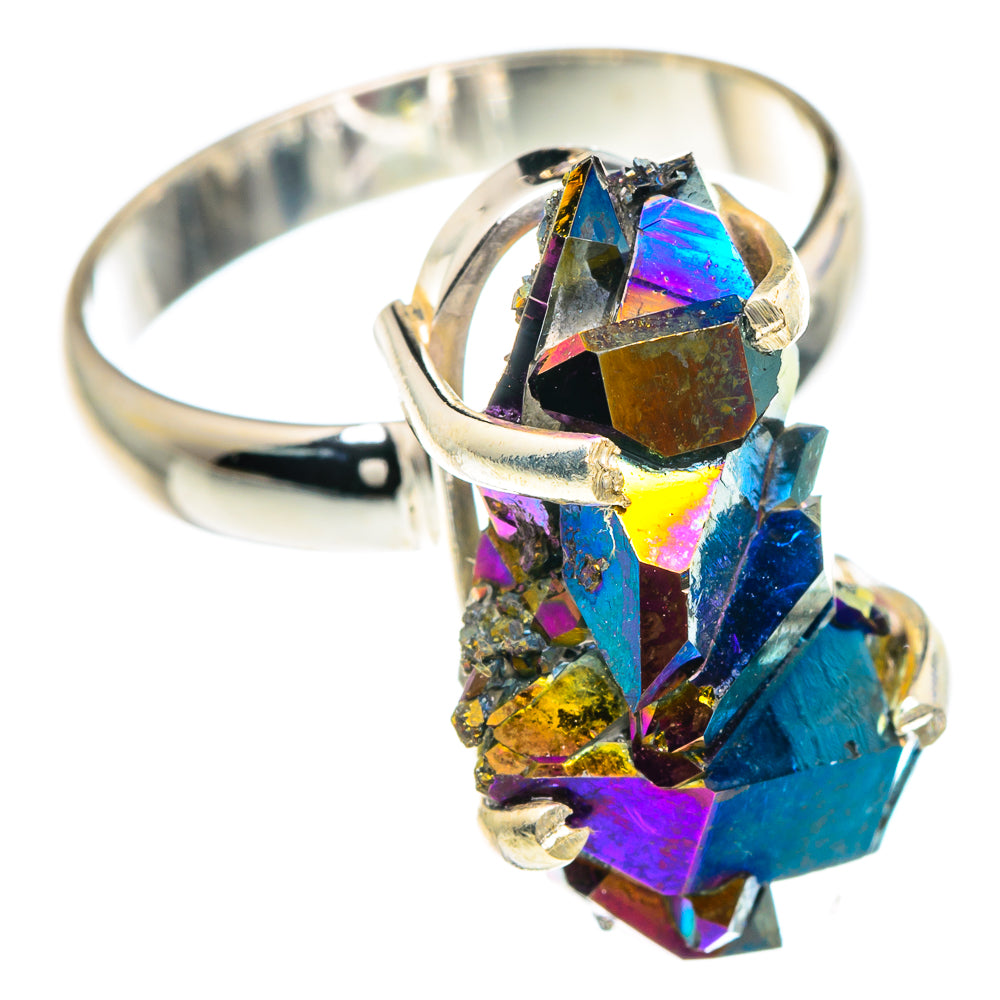 Titanium Sunshine Druzy Rings handcrafted by Anasilvercos - RING89704