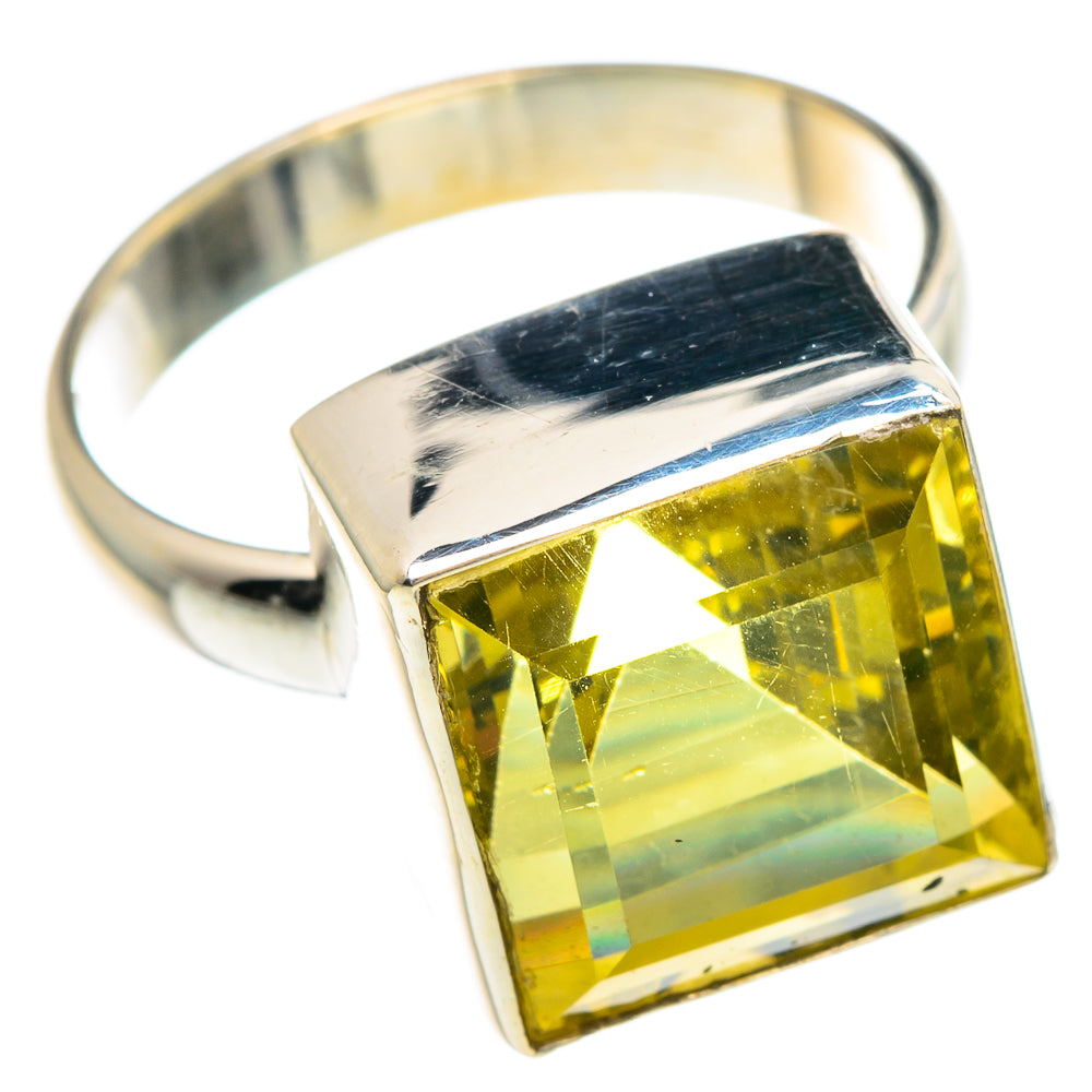 Lemon Quartz Rings handcrafted by Anasilvercos - RING89709