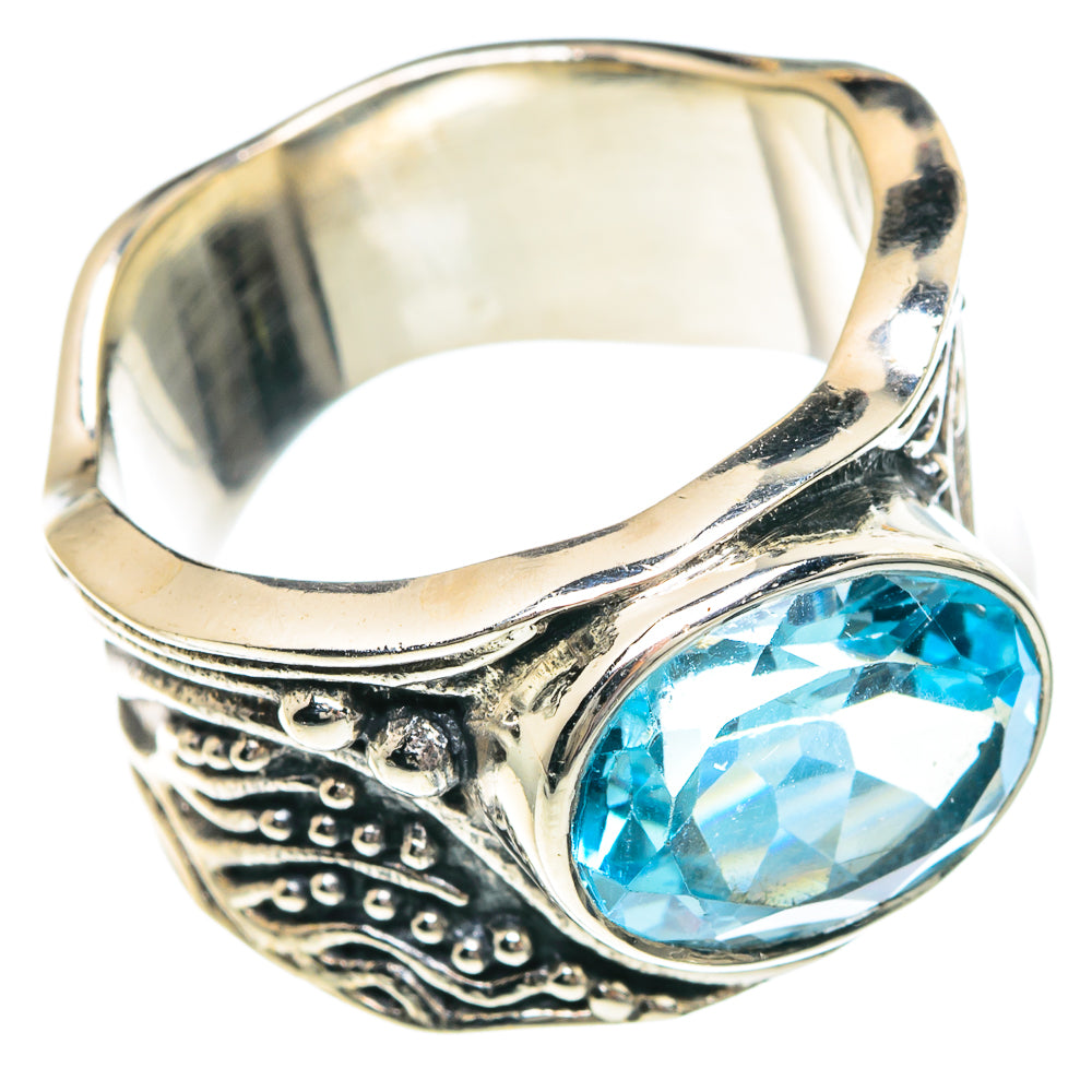 Blue Topaz Rings handcrafted by Anasilvercos - RING89715