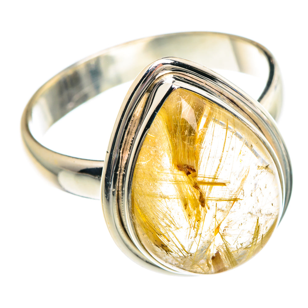 Rutilated Quartz Rings handcrafted by Anasilvercos - RING89733