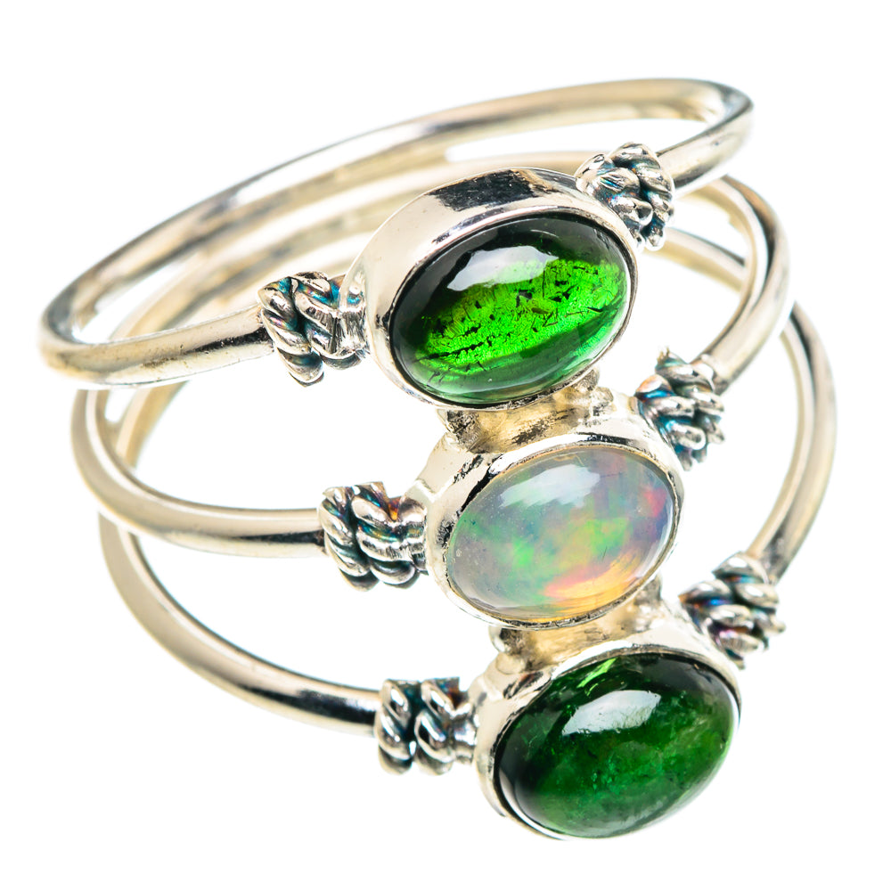 Ethiopian Opal Rings handcrafted by Anasilvercos - RING89740