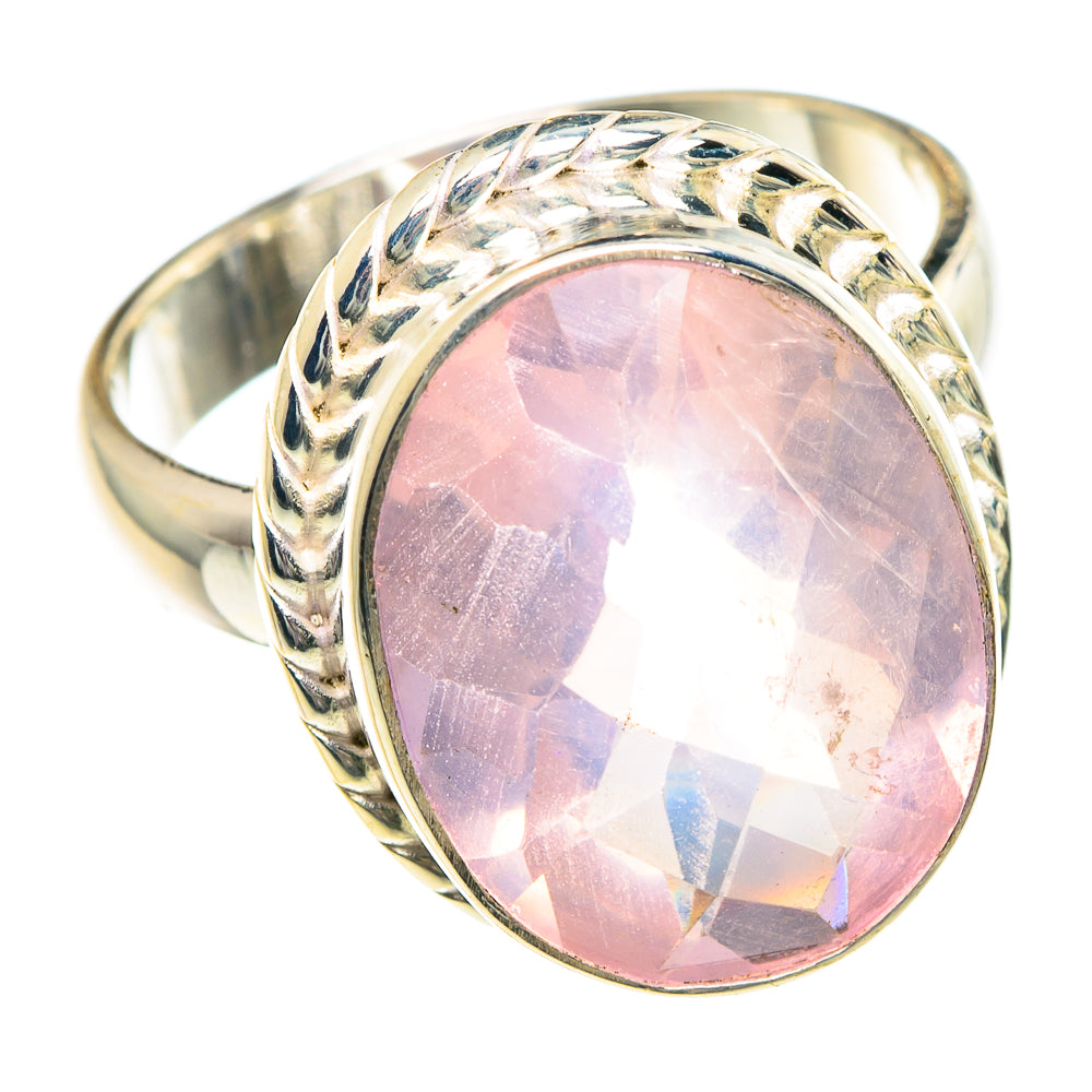 Rose Quartz Rings handcrafted by Anasilvercos - RING89761