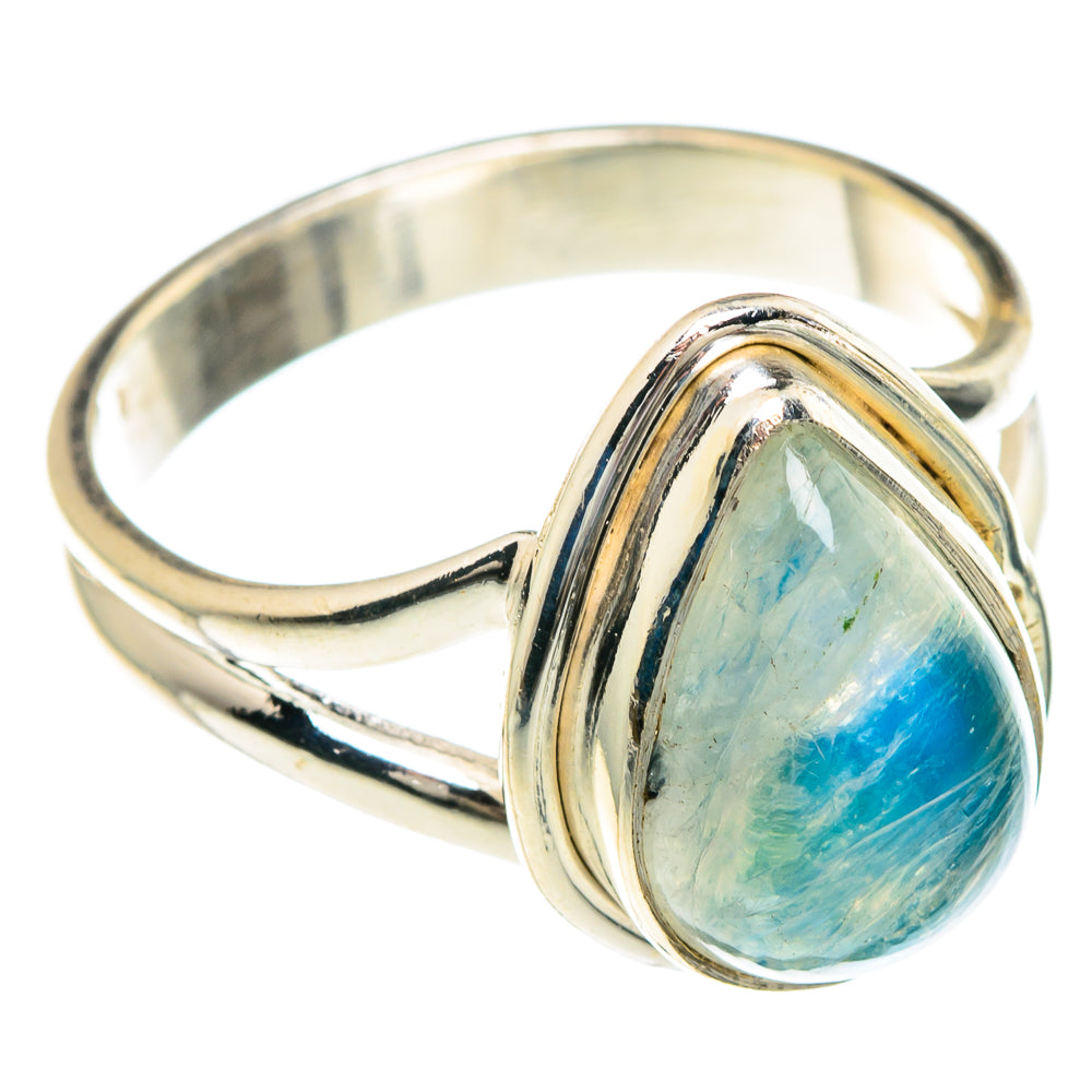 Rainbow Moonstone Rings handcrafted by Anasilvercos - RING89784