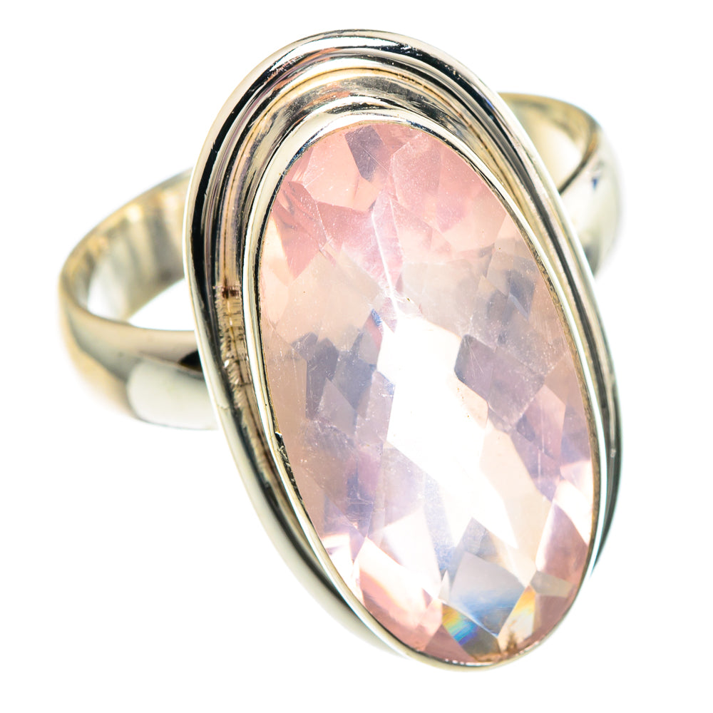 Rose Quartz Rings handcrafted by Anasilvercos - RING89793