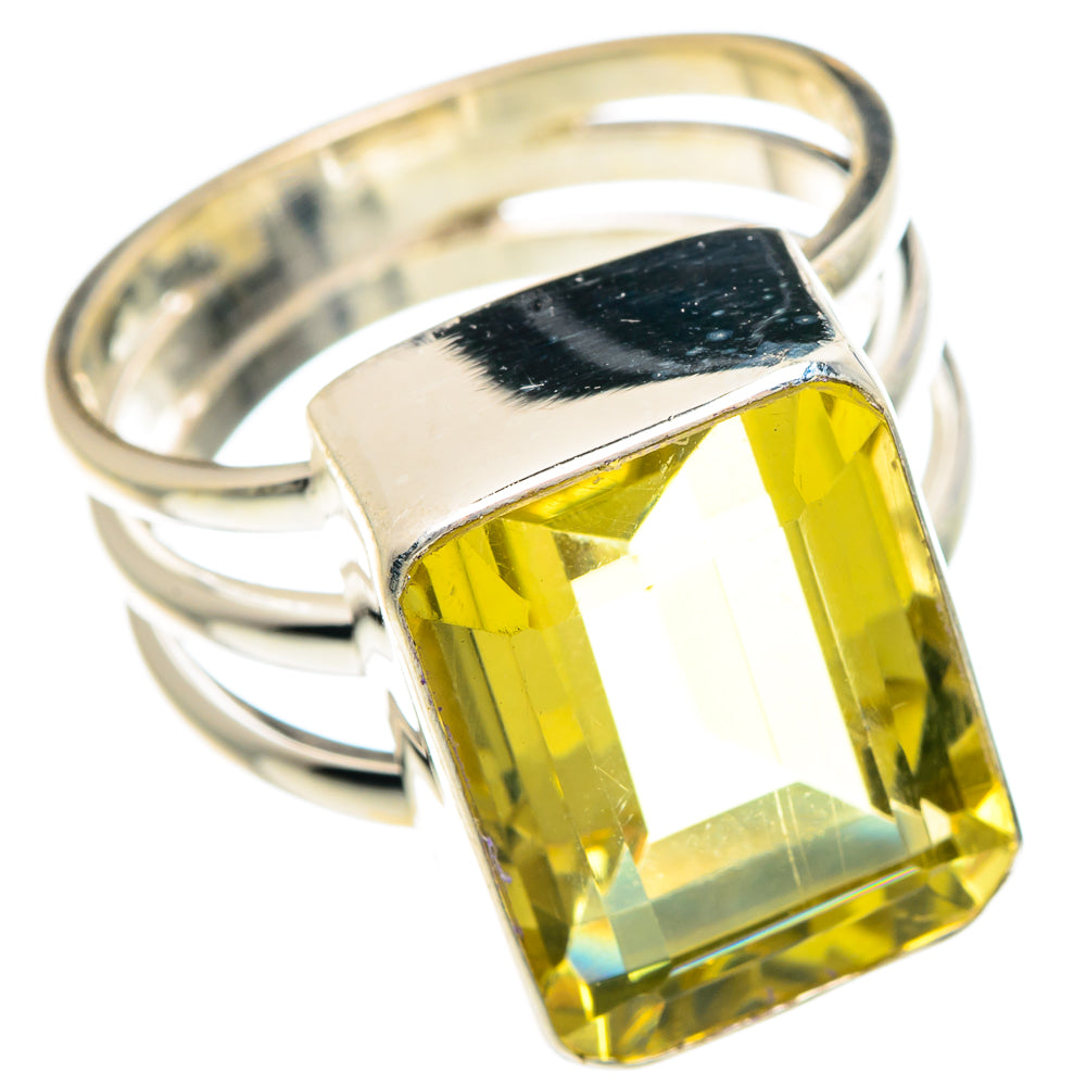 Lemon Quartz Rings handcrafted by Anasilvercos - RING89805
