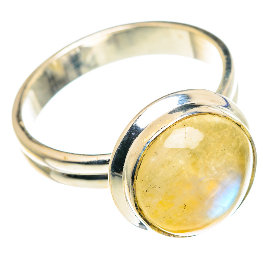 Yellow Moonstone Rings handcrafted by Anasilvercos - RING89806 - Photo 2