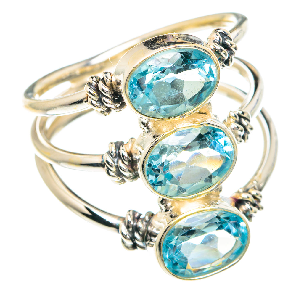 Blue Topaz Rings handcrafted by Anasilvercos - RING89808