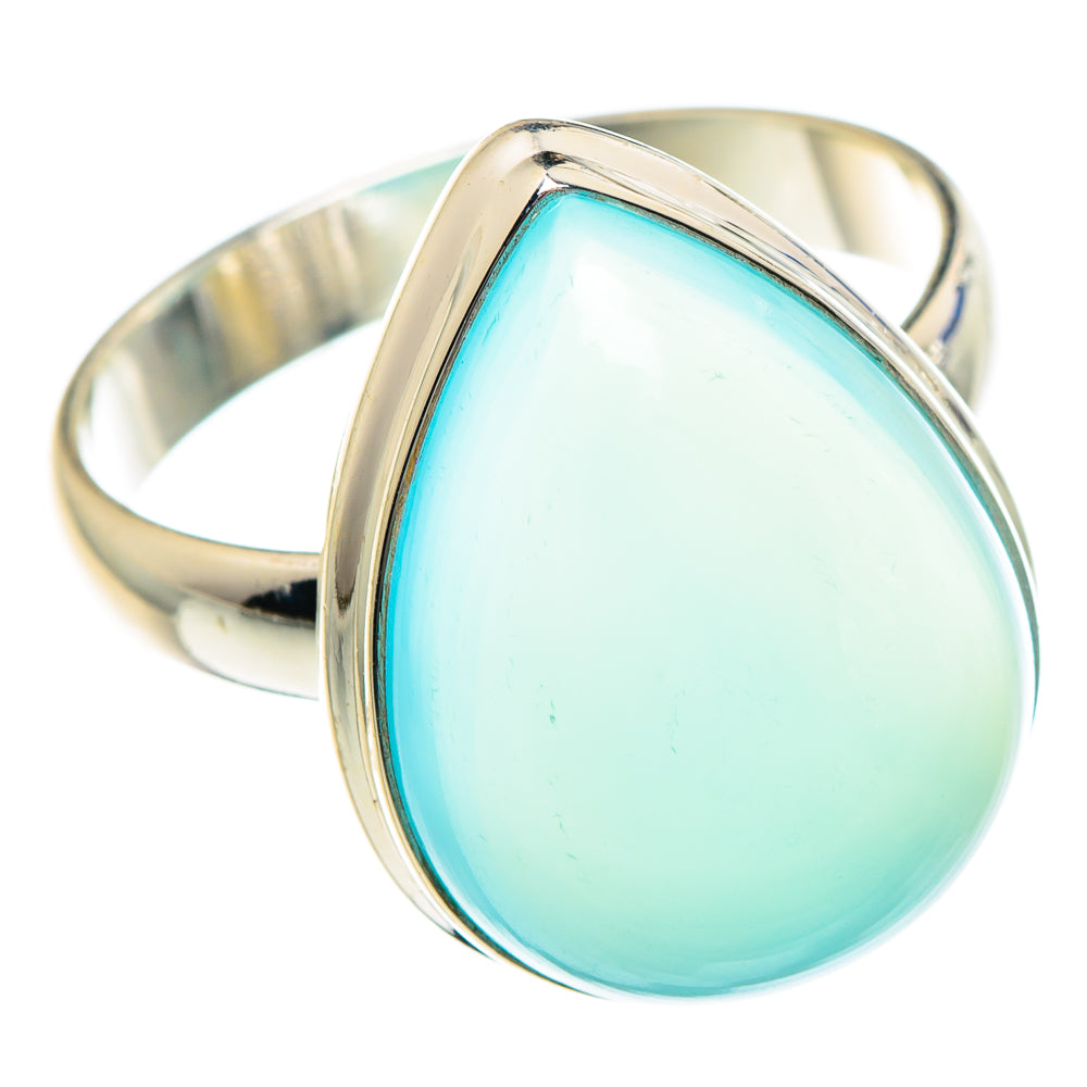 Aqua Chalcedony Rings handcrafted by Anasilvercos - RING89809