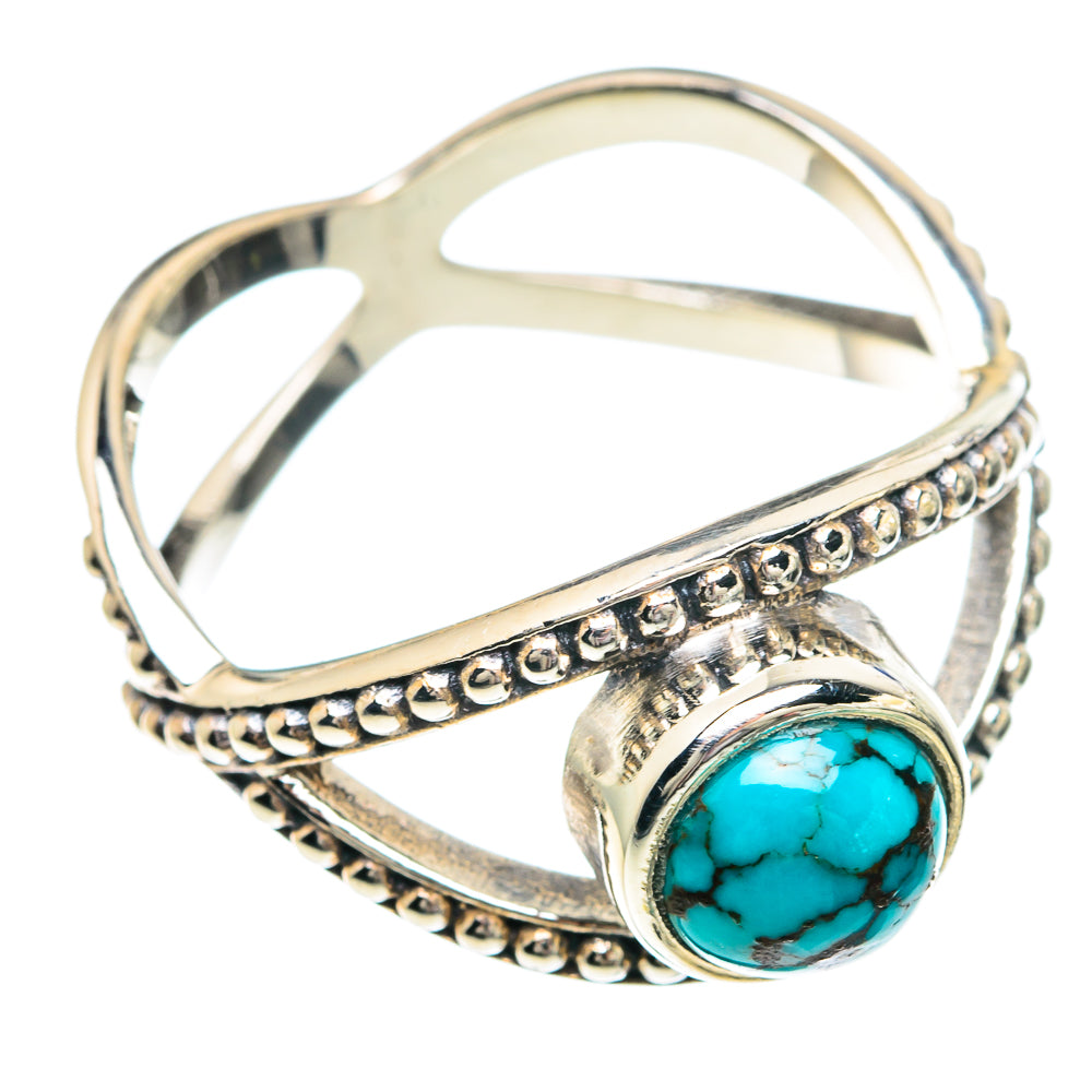 Tibetan Turquoise Rings handcrafted by Anasilvercos - RING89814