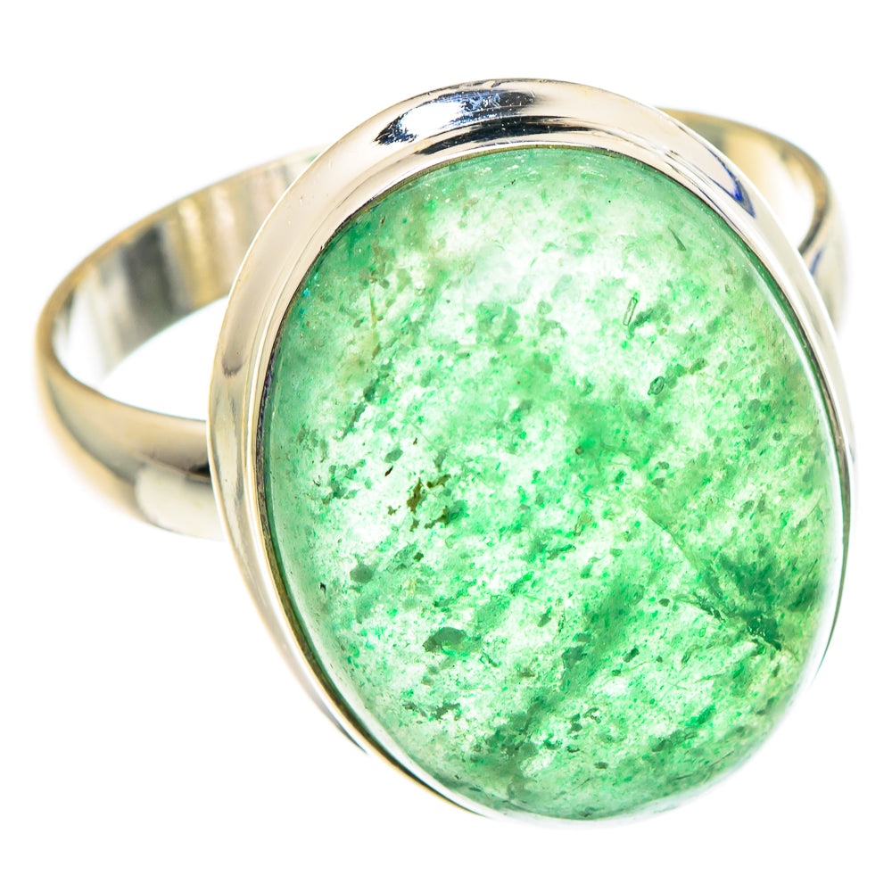 Green Aventurine Rings handcrafted by Anasilvercos - RING89819