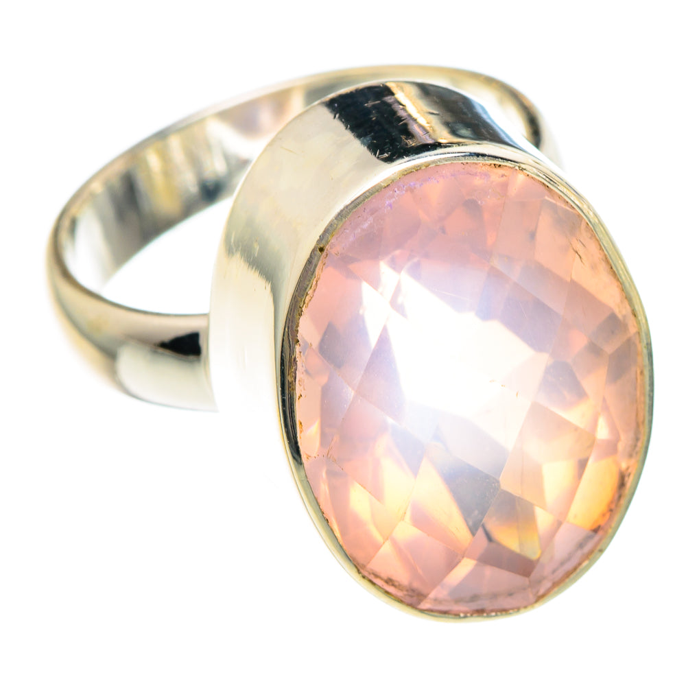 Rose Quartz Rings handcrafted by Anasilvercos - RING89824