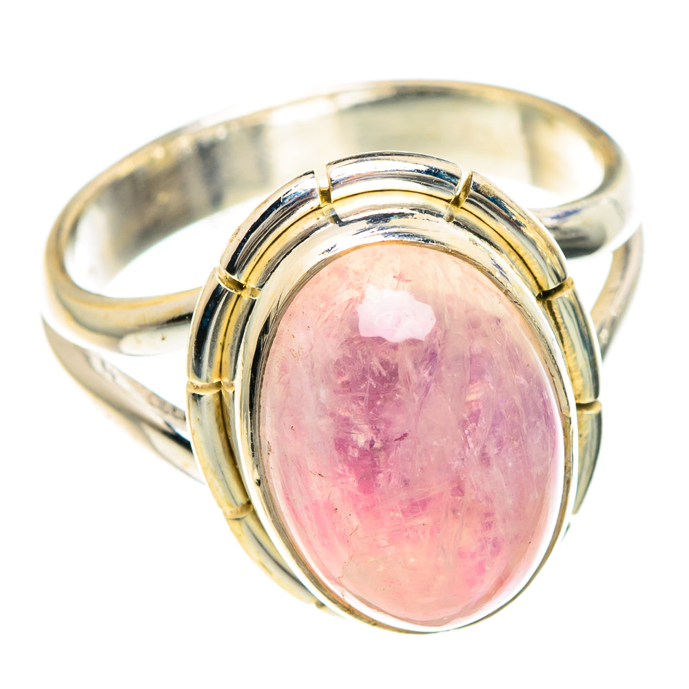 Pink Moonstone Rings handcrafted by Anasilvercos - RING89826
