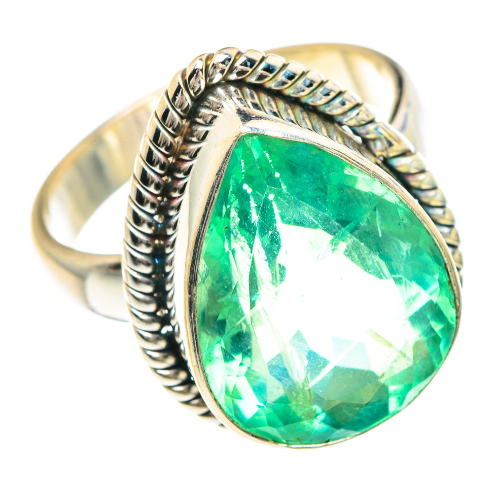 Green Fluorite Rings handcrafted by Anasilvercos - RING89848