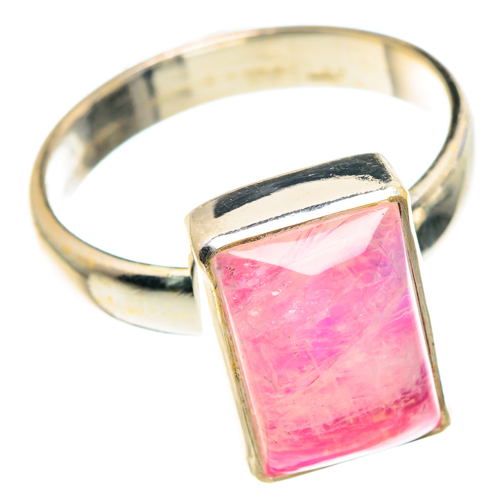 Pink Moonstone Rings handcrafted by Anasilvercos - RING89858