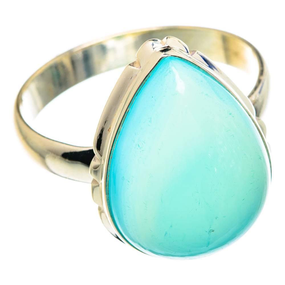 Aqua Chalcedony Rings handcrafted by Anasilvercos - RING89870