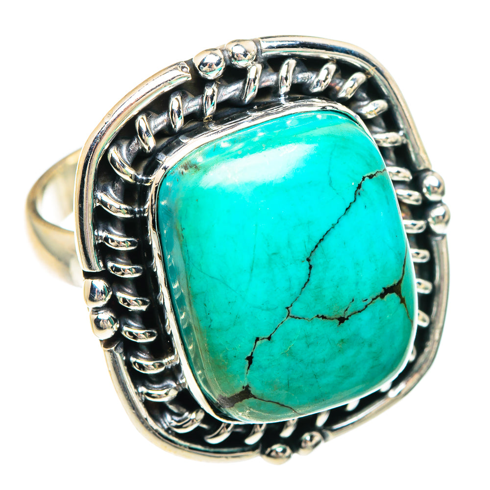 Tibetan Turquoise Rings handcrafted by Anasilvercos - RING89879