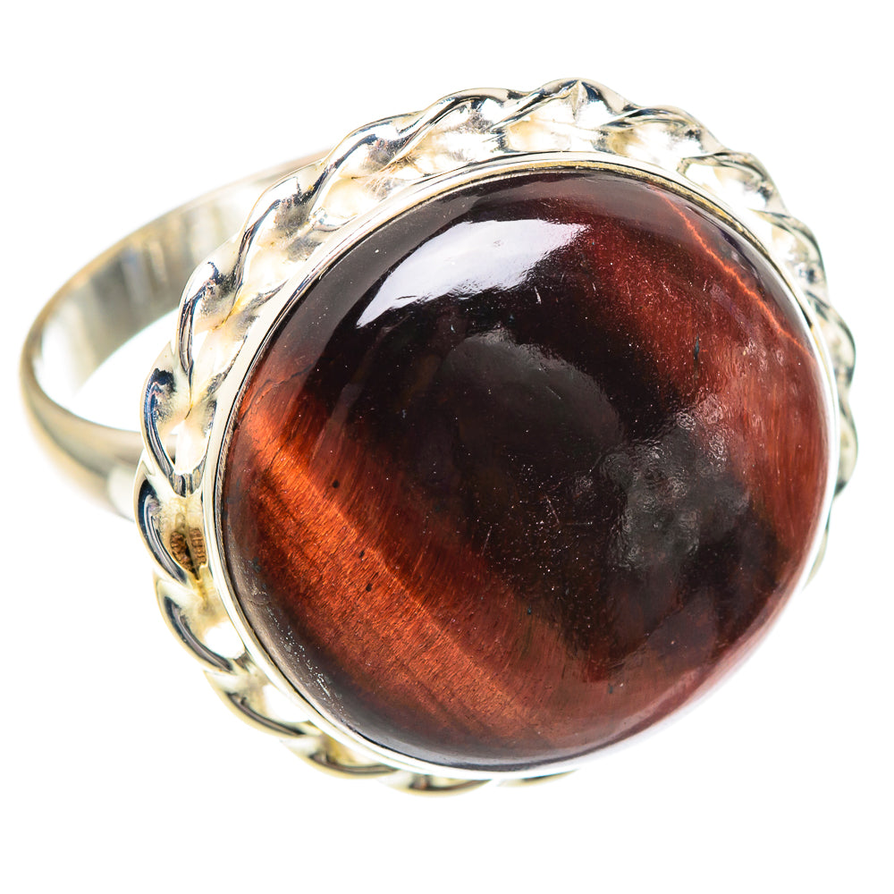 Red Tiger Eye Rings handcrafted by Anasilvercos - RING89882 - Photo 2