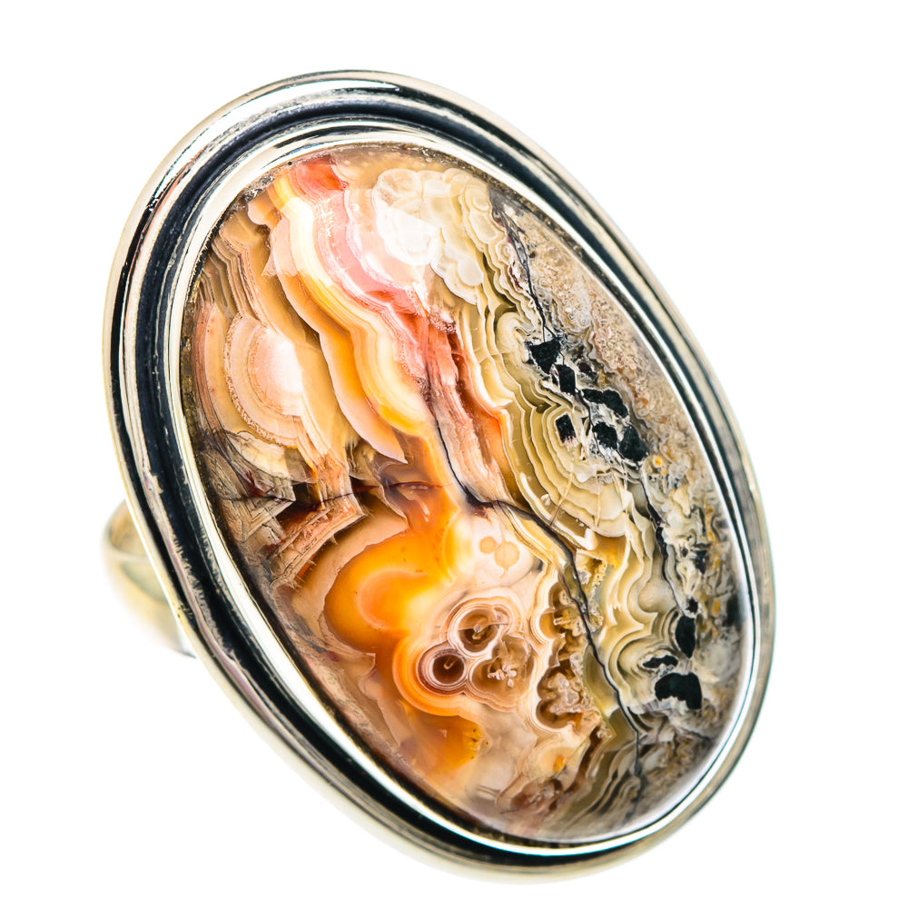 Laguna Lace Agate Rings handcrafted by Anasilvercos - RING89885