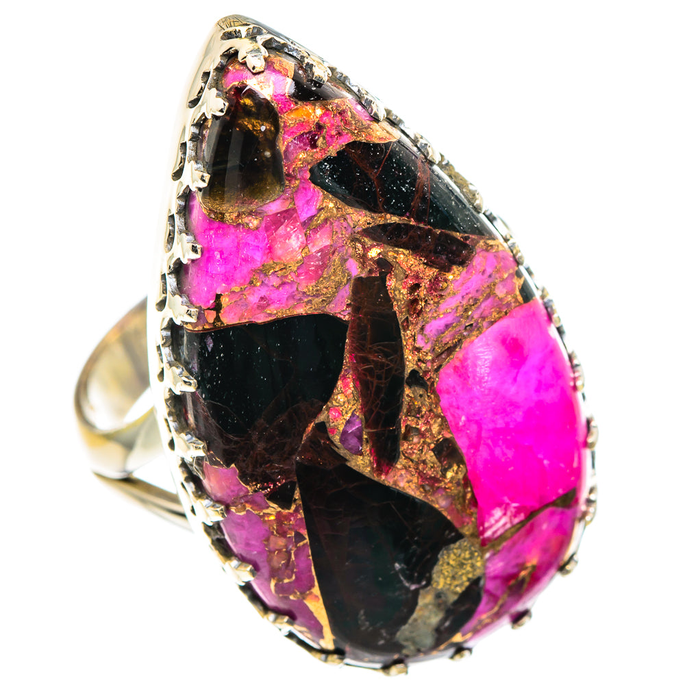 Purple Copper Composite Turquoise Rings handcrafted by Anasilvercos - RING89889