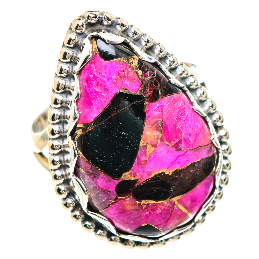 Purple Copper Composite Turquoise Rings handcrafted by Anasilvercos - RING89890