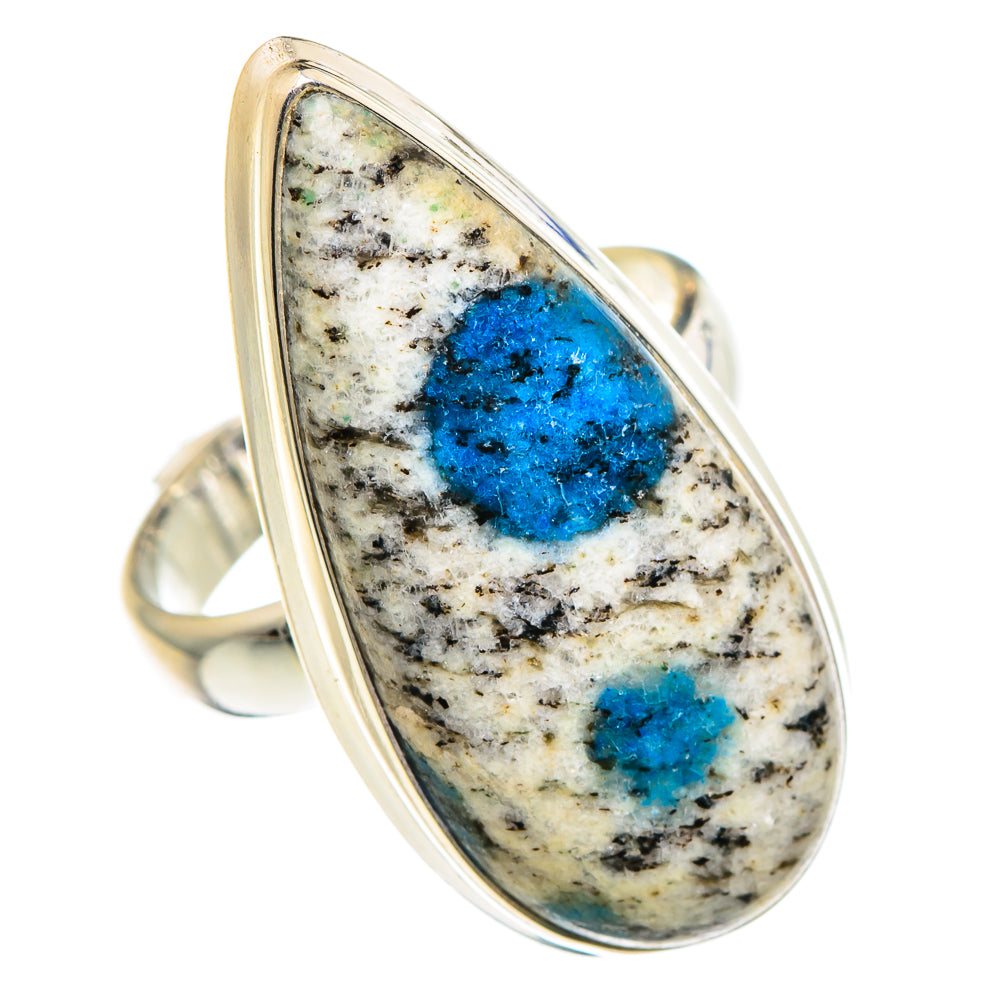 K2 Blue Azurite Rings handcrafted by Anasilvercos - RING89917