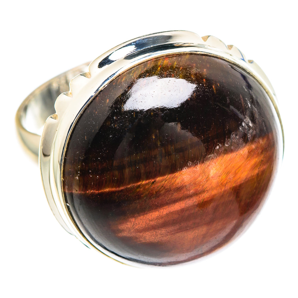 Red Tiger Eye Rings handcrafted by Anasilvercos - RING89925