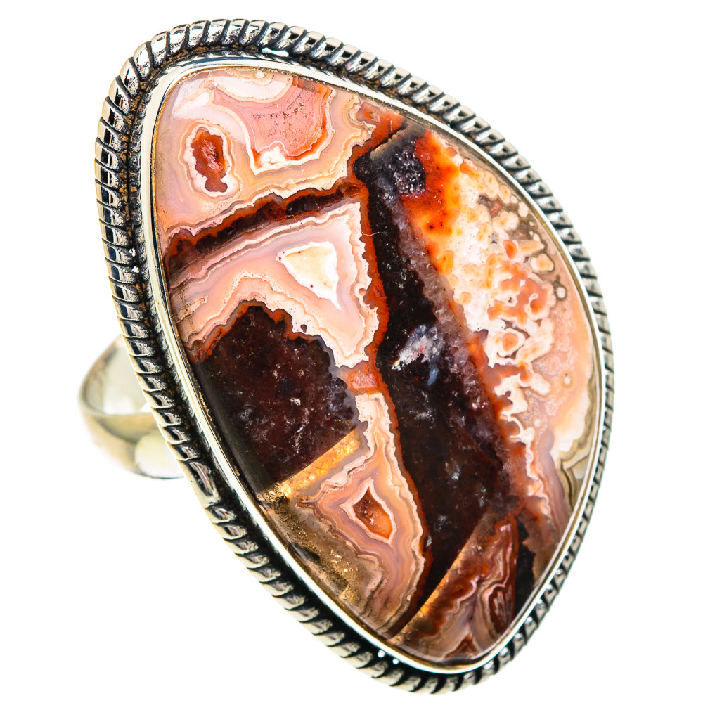 Crazy Lace Agate Rings handcrafted by Anasilvercos - RING89926