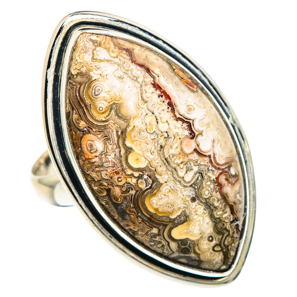 Laguna Lace Agate Rings handcrafted by Anasilvercos - RING89927