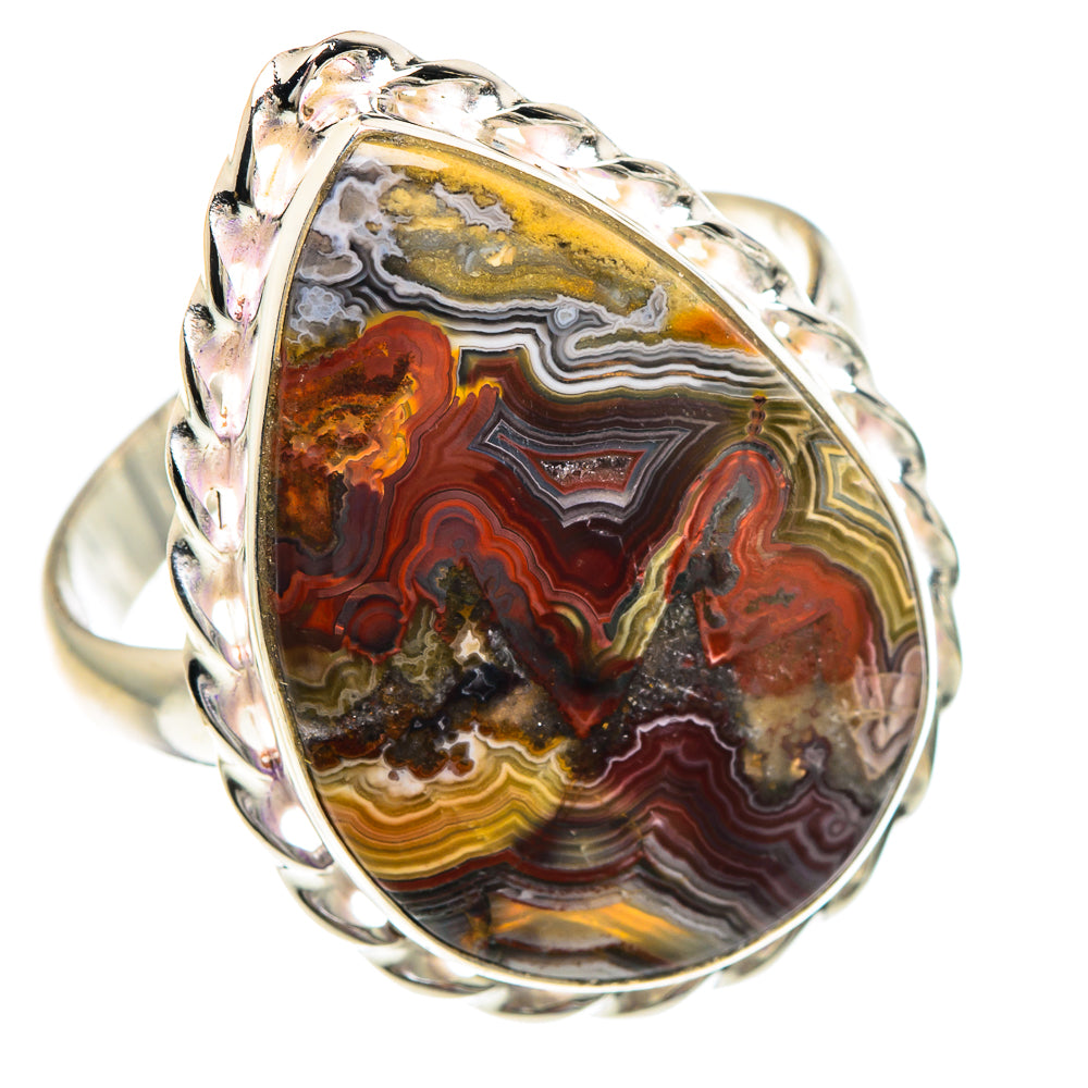 Crazy Lace Agate Rings handcrafted by Anasilvercos - RING89929