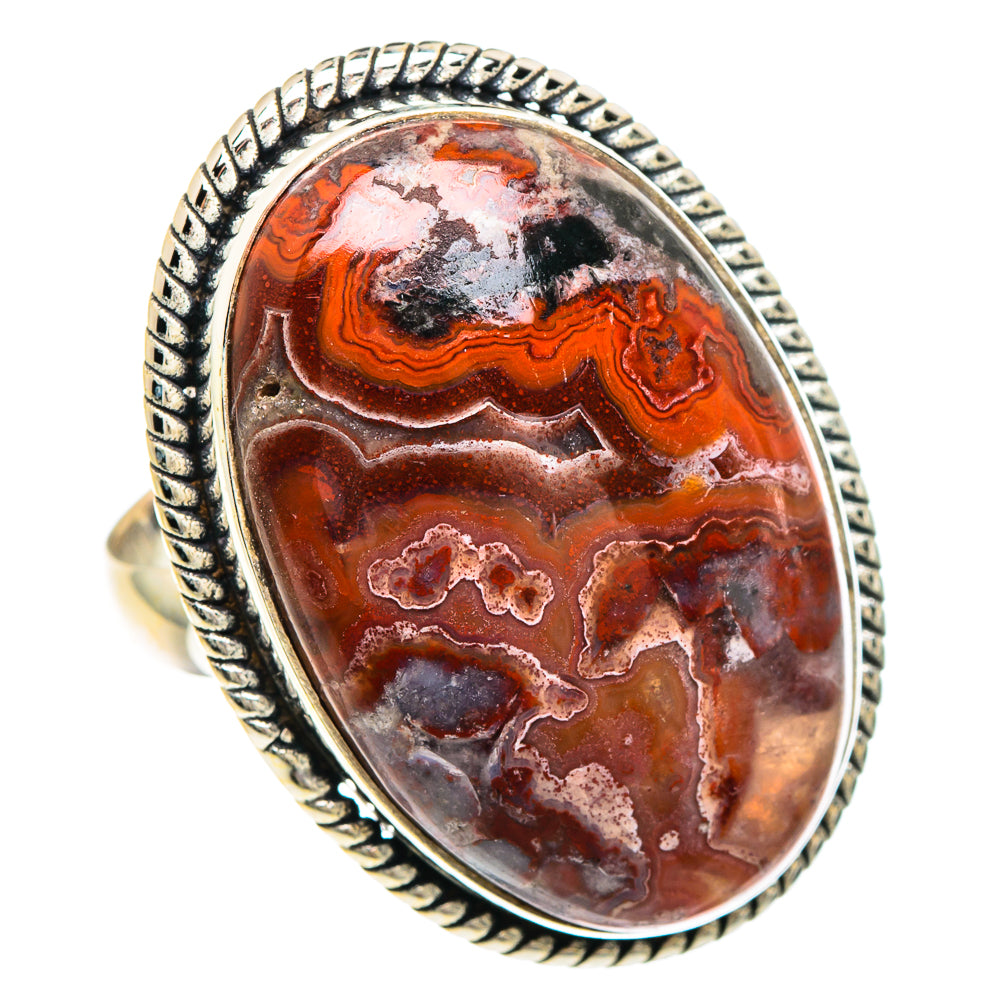 Crazy Lace Agate Rings handcrafted by Anasilvercos - RING89964