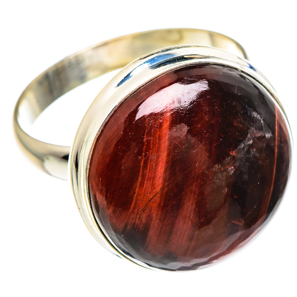 Red Tiger Eye Rings handcrafted by Anasilvercos - RING89965