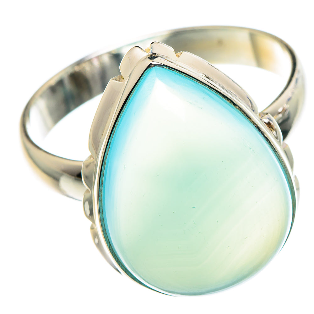 Aqua Chalcedony Rings handcrafted by Anasilvercos - RING89998