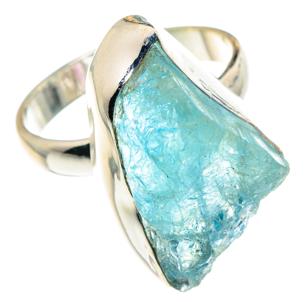 Aquamarine Rings handcrafted by Anasilvercos - RING90032