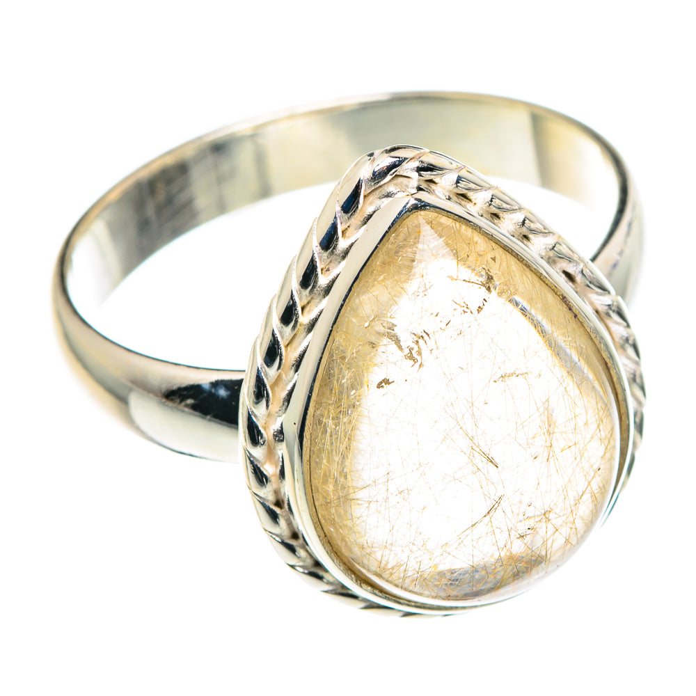 Rutilated Quartz Rings handcrafted by Anasilvercos - RING90055