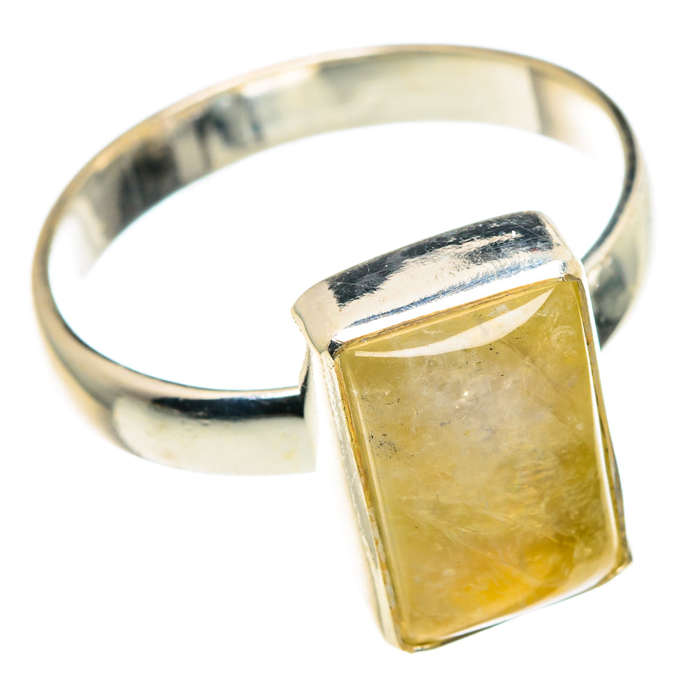 Yellow Moonstone Rings handcrafted by Anasilvercos - RING90065