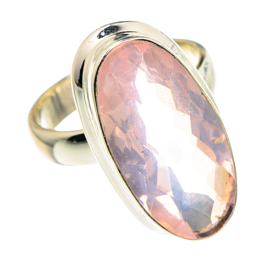 Rose Quartz Rings handcrafted by Anasilvercos - RING90087