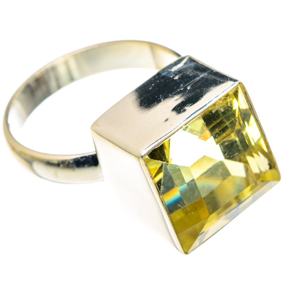 Lemon Quartz Rings handcrafted by Anasilvercos - RING90100