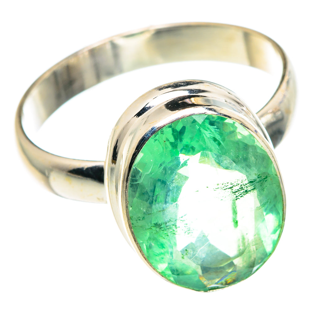 Green Fluorite Rings handcrafted by Anasilvercos - RING90114