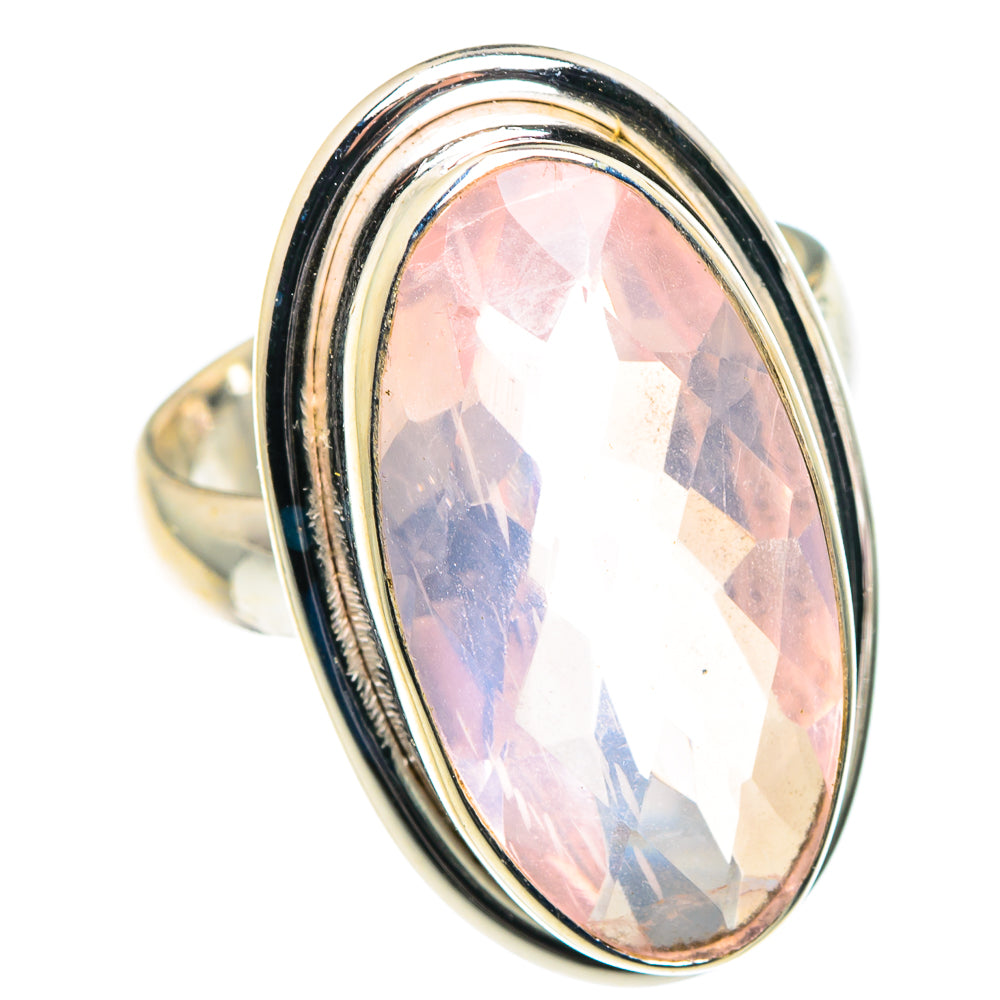 Rose Quartz Rings handcrafted by Anasilvercos - RING90119