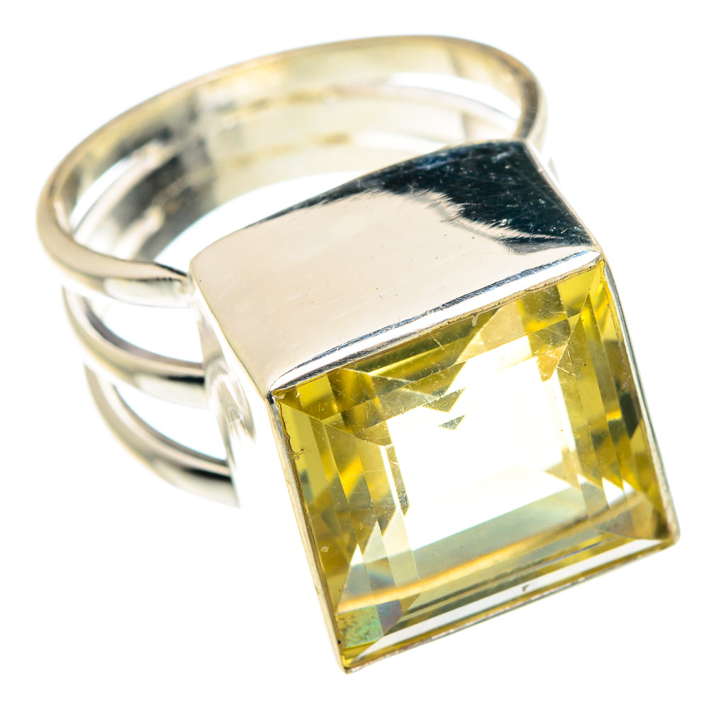 Lemon Quartz Rings handcrafted by Anasilvercos - RING90132