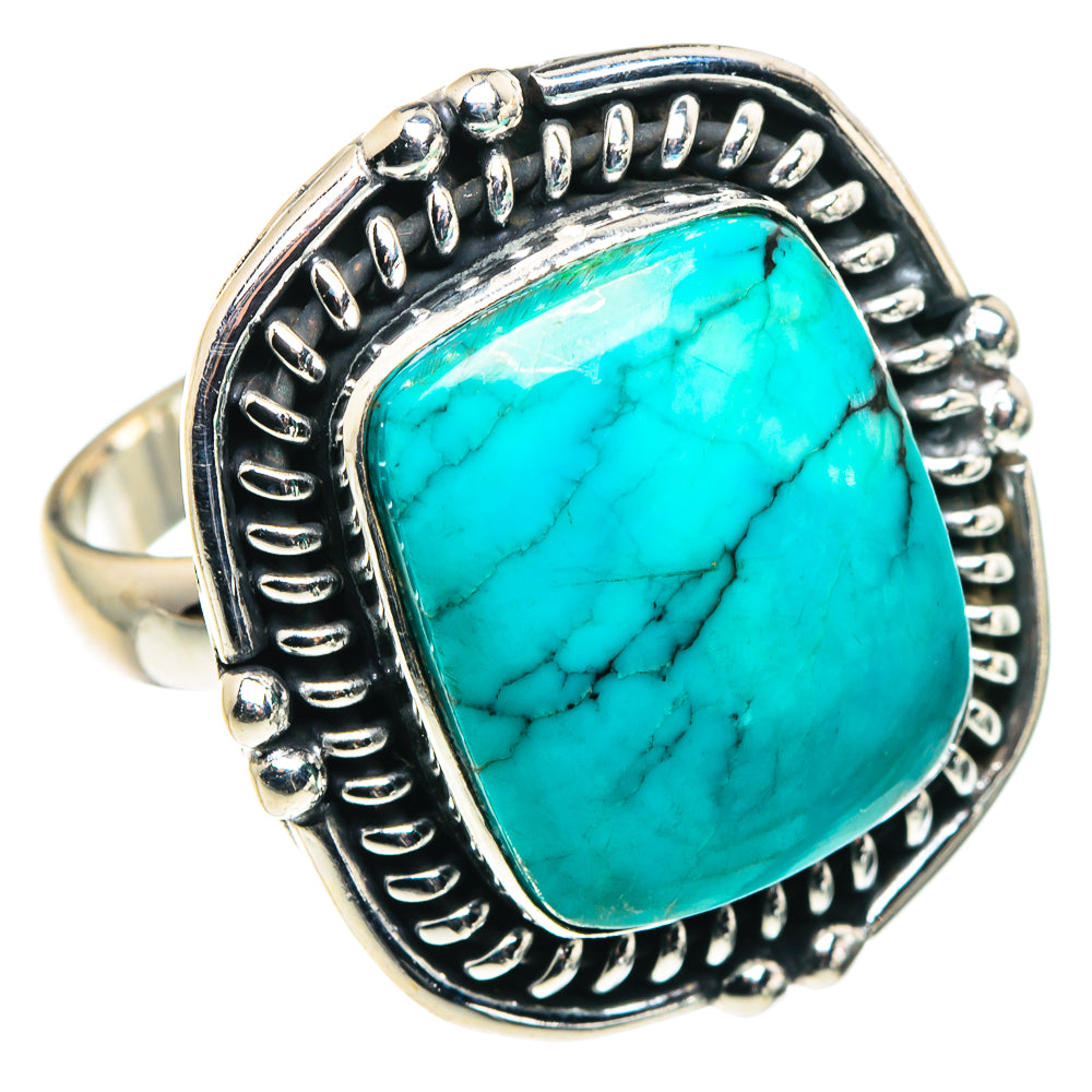 Tibetan Turquoise Rings handcrafted by Anasilvercos - RING90134