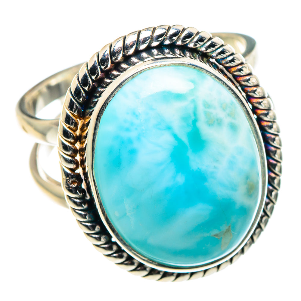 Larimar Rings handcrafted by Anasilvercos - RING90136