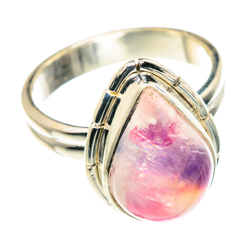 Pink Moonstone Rings handcrafted by Anasilvercos - RING90149